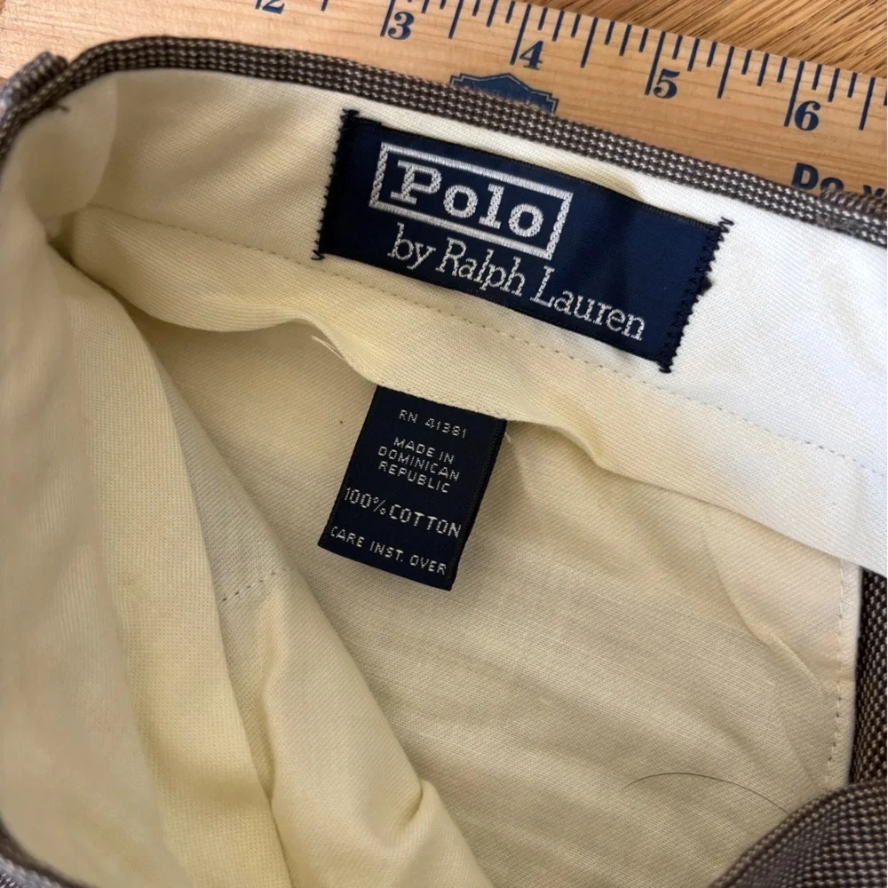 Polo ralph lauren tapered houndstooth pants with bottom cuff